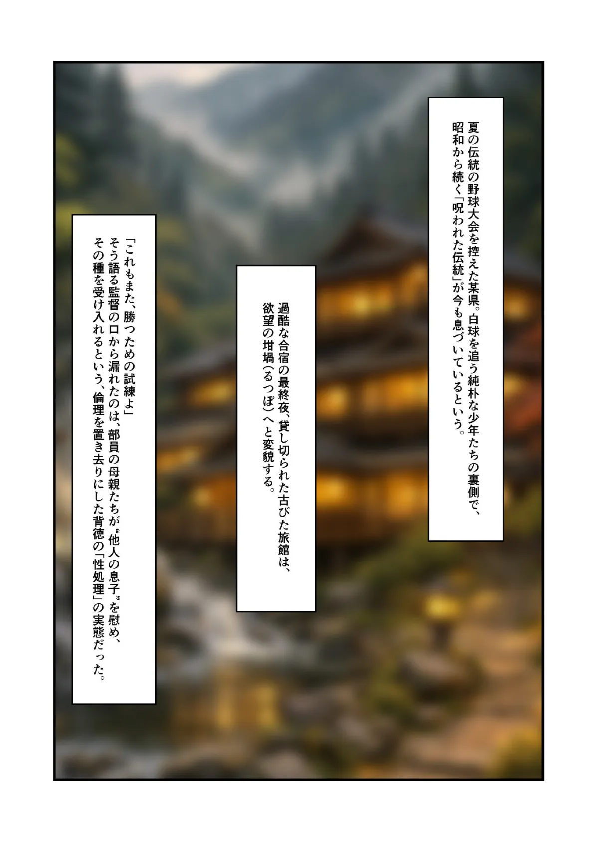 地方野球強豪校の「種付け合宿」 狂乱の伝統儀式を監督が独占告白! 3ページ